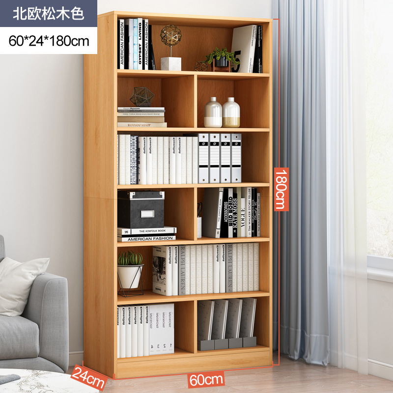 Estantería simple de piso a techo contra la pared Estante de sala de estar Estante de almacenamiento en capas Gabinete de almacenamiento integrado Estante simple para libros domésticos