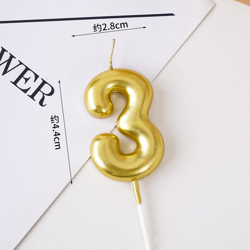 Velas numéricas decorativas para pastel de cumpleaños