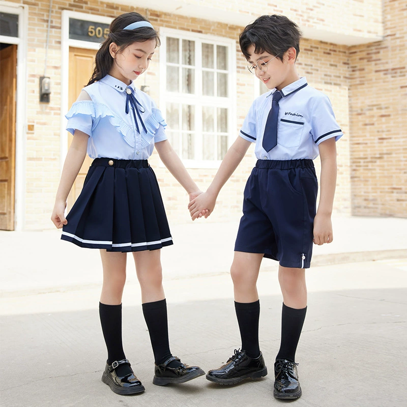 Summer clothing for kindergarten, children's uniform, set with hood