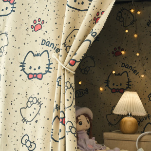 Strong Shading Bed Curtain for Student Dormitory Special Thickened Upper Bedroom Lower Bedroom Female Shading Curtain Cartoon Curtain Bed Curtain