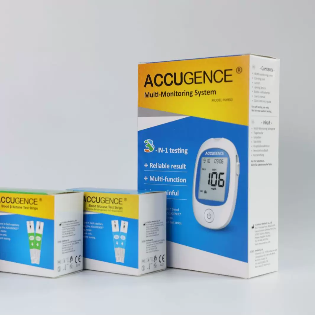 ACCU GENCE 多功能血酮计精准监测尿酸血糖 分析仪 英文跨境专供