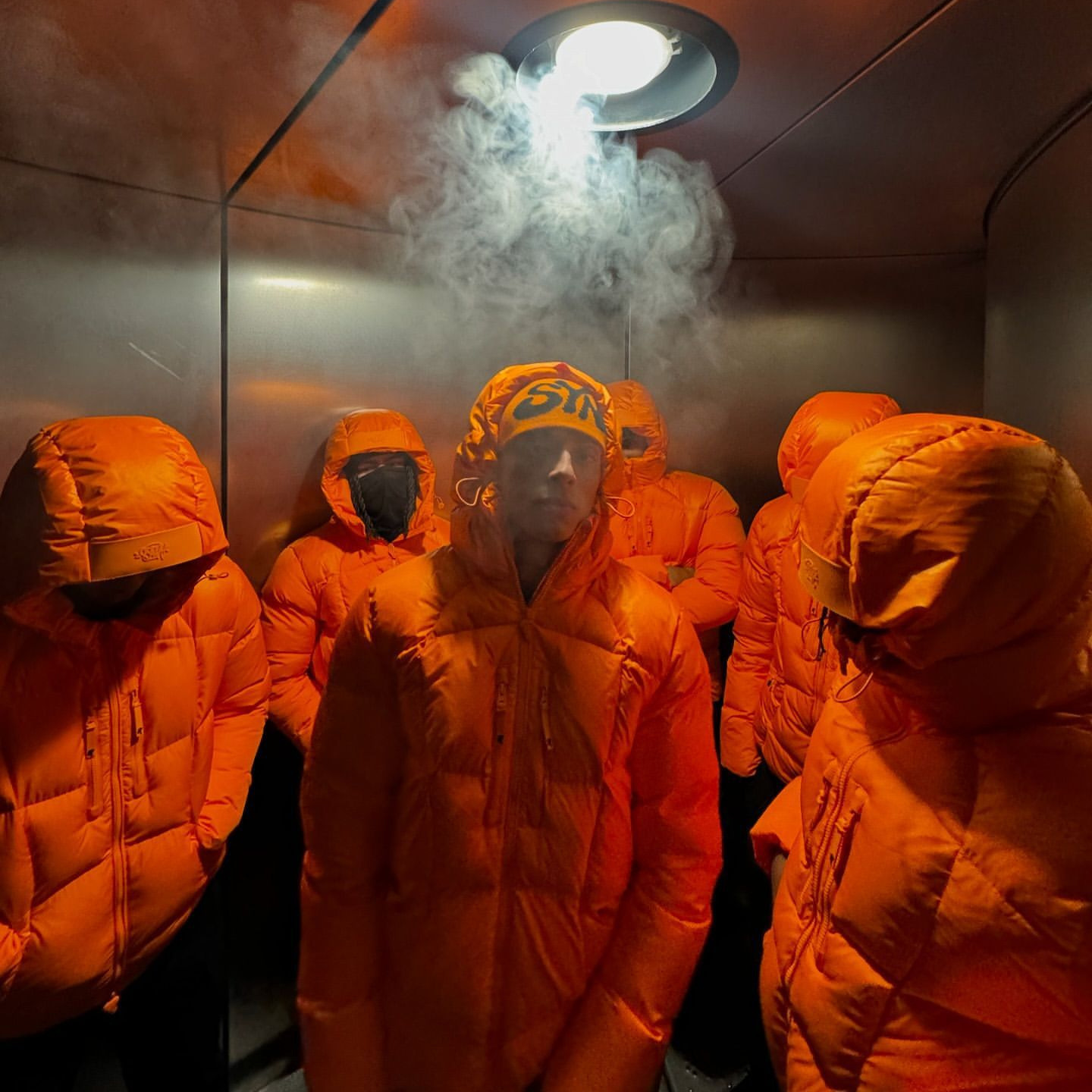 Cross-Border European and American Drill Syna World down Jacket Jacket Men's Autumn and Winter Trendy Brand Warm Hooded Top