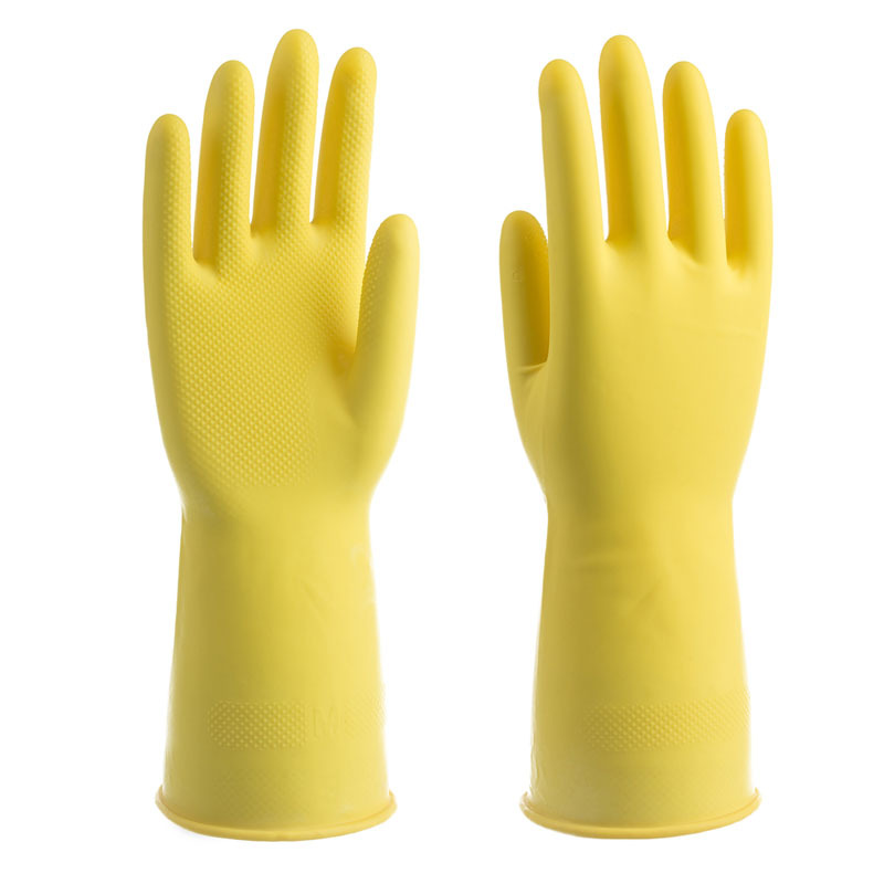 Guantes de lavado de platos para limpieza doméstica antideslizante cocina resistente lavandería doméstica guantes de látex impermeable al por mayor