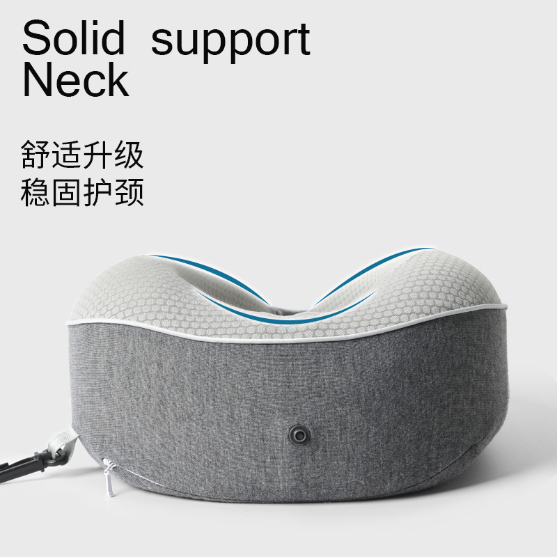Cross-border best-selling u-shaped pillow, rollable and storage neck pillow, memory foam neck pillow, travel pillow, nap pillow, car and airplane pillow
