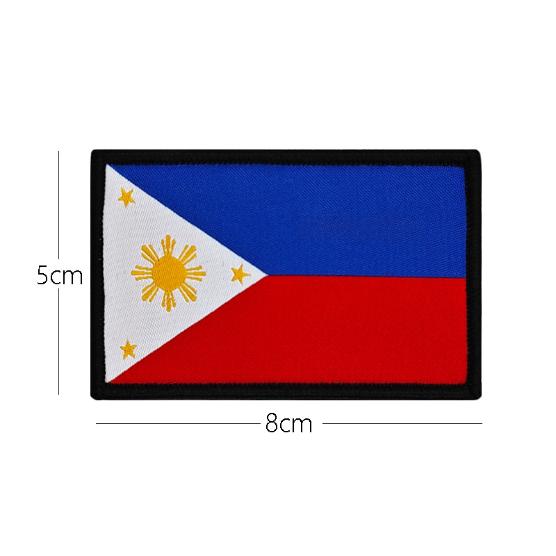 Bandera tejida Velcro sello bandera parche ropa mochila accesorios pegatinas de tela en stock suministro