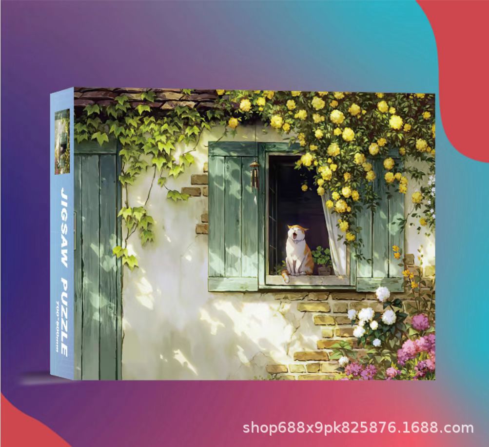 Rompecabezas 1000 piezas de papel de gran tamaño 70*50 cm lámpara de invierno con pegamento Juguetes educativos de descompresión para adultos al por mayor