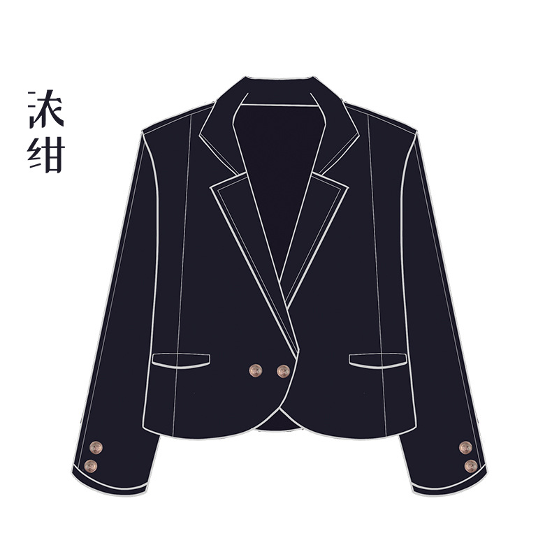 绀色中款西服