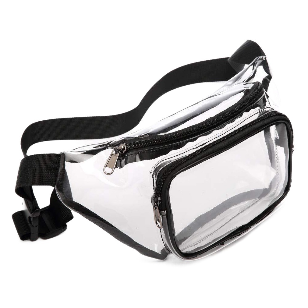 Cross-Border Popular Transparent Pvc Waist Bag Waterproof Foreign Trade Storage Transparent Bag Outdoor Sports Running Travel Crossbody Bag