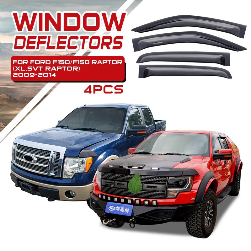 TXR adecuado para Ford F150 viento y lluvia, modificación de cejas de lluvia de ventanas Ford f150 Window Deflectors
