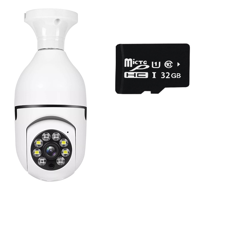 Cámara de bombilla A6 360 grados inteligente intercomunicador monitoreo de seguridad remoto inalámbrico wifi bombilla E27 Cámara