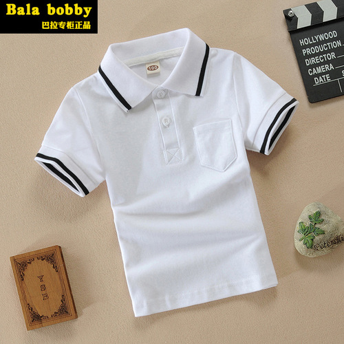 Bara Infant Pocket Short Sleeve Polo Shirt Summer Wear 100% Cotton Children's Clothing Children's Top Summer T-Shirt 0-6 Years 