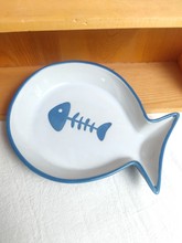 庫存陶瓷外單可愛多 陶瓷家用魚形碟小菜小碟餐具 布丁碟  鑰匙盤