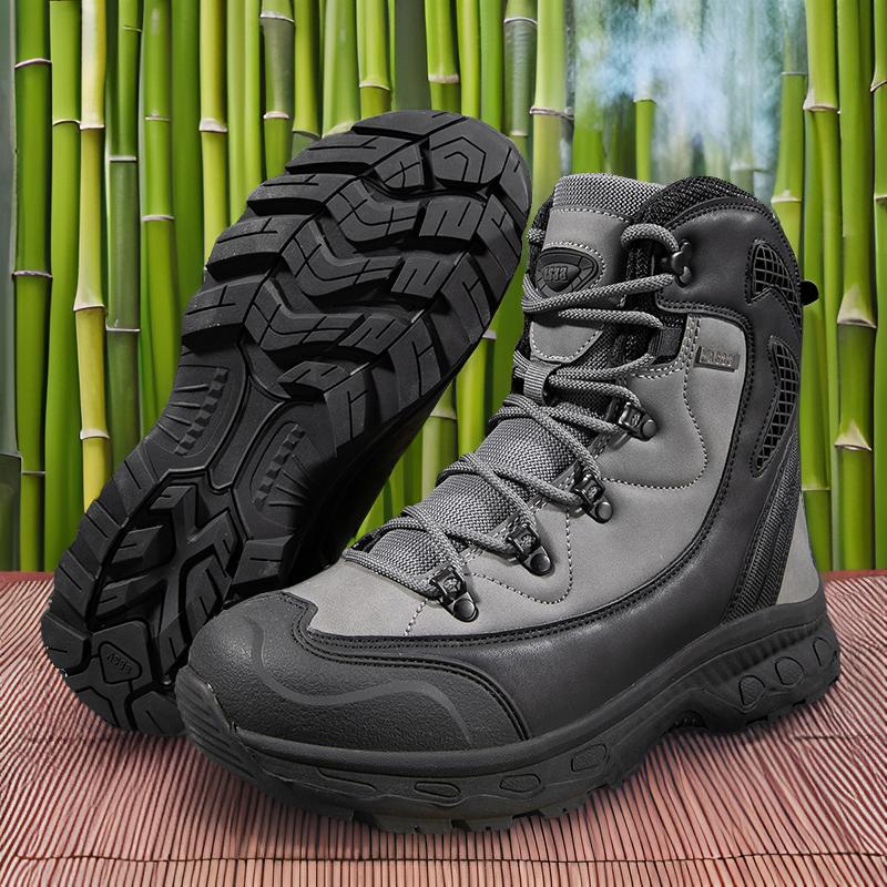 Nuevas botas tácticas de banda media, zapatos de senderismo de montaña al aire libre para hombres, botas de combate, zapatos de senderismo al aire libre de suela gruesa, zapatos casuales de moda