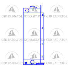 FR60 FR65 V8 新款水箱福田雷沃挖机200MM WIDTH 655MM HEIGHT