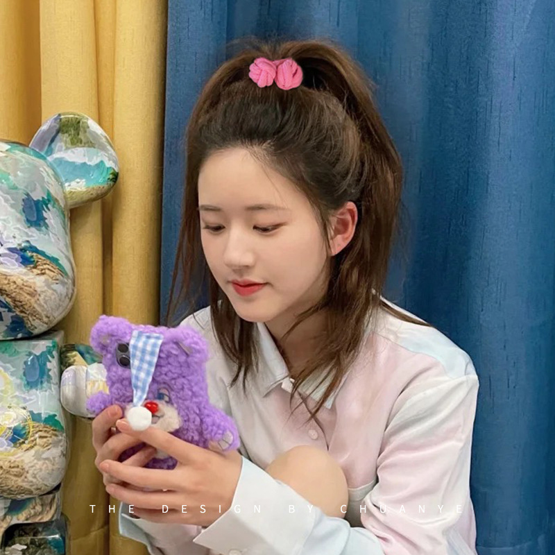 Hermosa cuerda de cola de caballo alta mujer 2024 nuevo adornamiento de cabello de dopamina anti-colapso artefacto de alta elasticidad anillo de cabello banda de goma