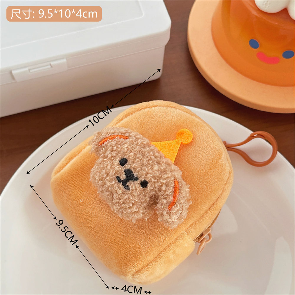 Cartoon lindo bolso de peluche mini suave animal bolsa de monedas bolsa de almacenamiento para estudiantes bolsa de auriculares portátiles pequeños regalos