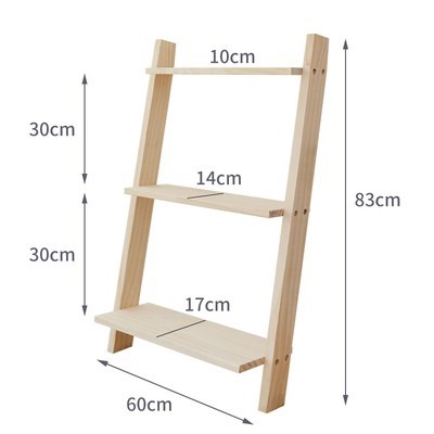 Estante de almacenamiento trapezoidal ins Estante de esquina de la sala de estar de madera maciza Estante de flores de balcón multicapa Estantería de piso simple nórdico image 9
