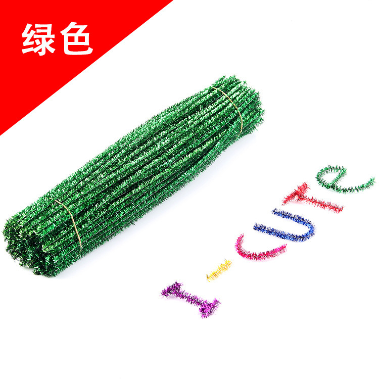 Macaron color Twisted stick hecho a mano bricolaje raíz del pelo de lana cifrado raya tulipán bouquet paquete material negrita