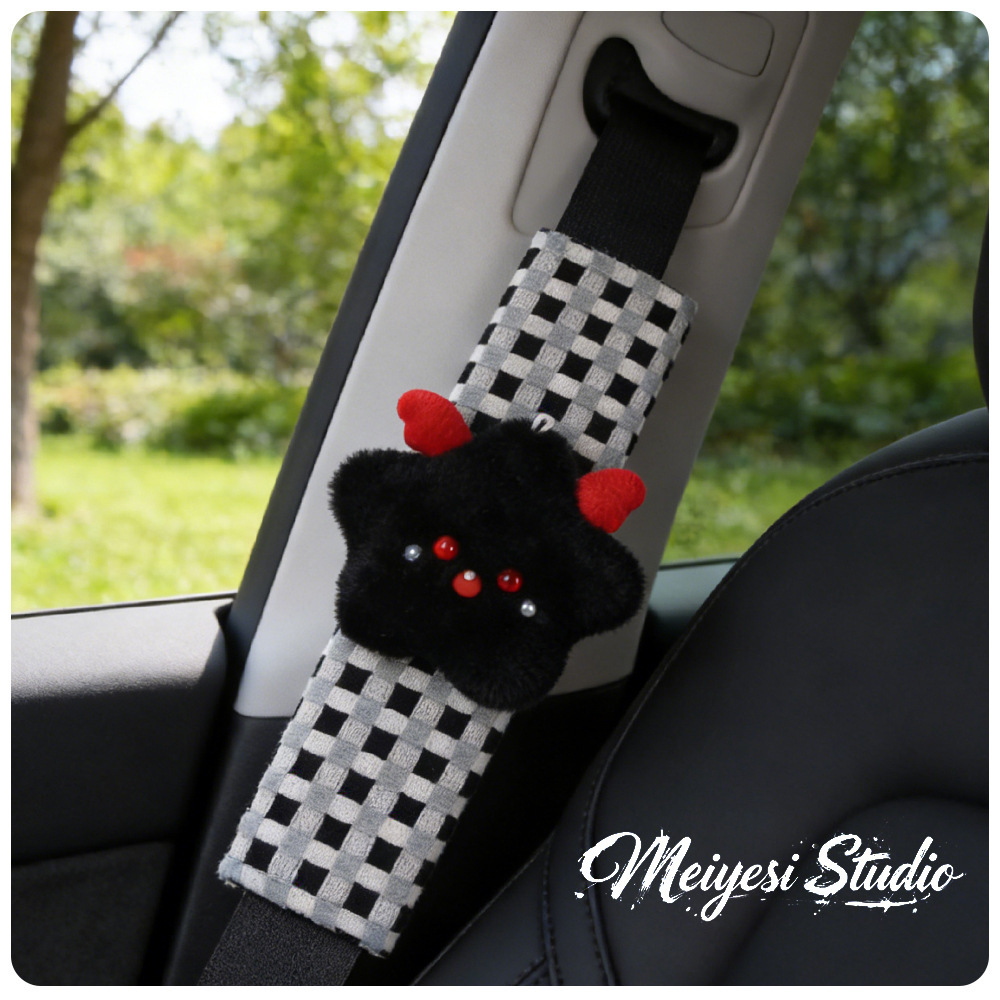 Cartoon Car Seatbelt Shoulder Pad Angel Star Car Decoration Seatbelt Protector Anti-Strangle for Women