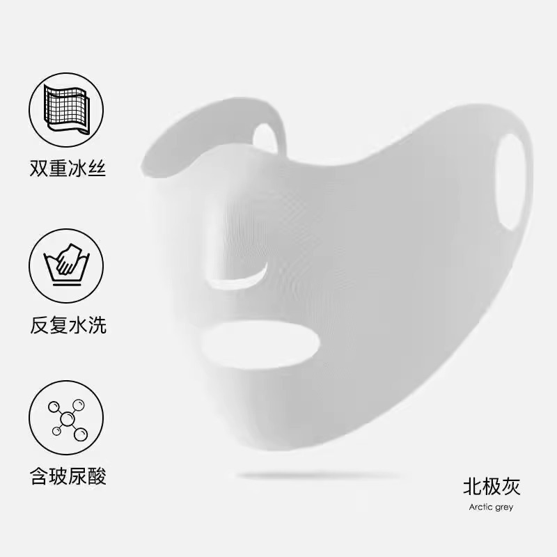 Light Gray [Leaky Mouth and Nose + Chin Protector]
