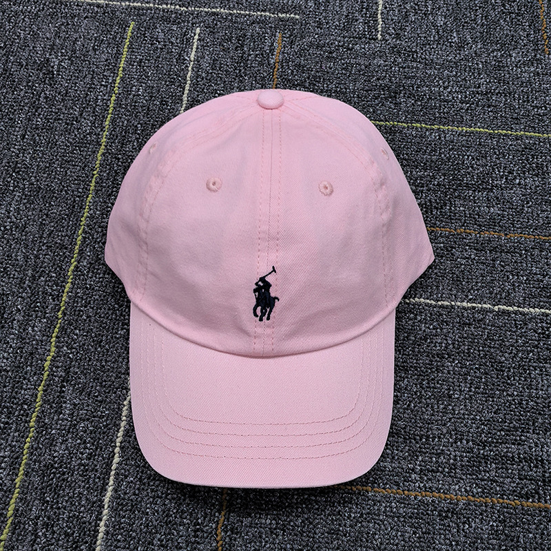 スキャン可能なRLラフハット男性と女性のひさしキャップポニーマーク刺繍グレーソフトトップポロポール野球帽