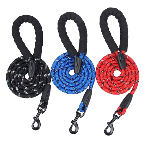 New pet leash, reflective multi-color dog leash, medium and large dog leash, dog leash wholesale