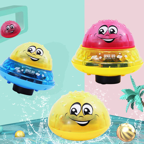 Electric induction water spray ball toy for infants and young children in the bathroom with water spray balls for bathing with light and music