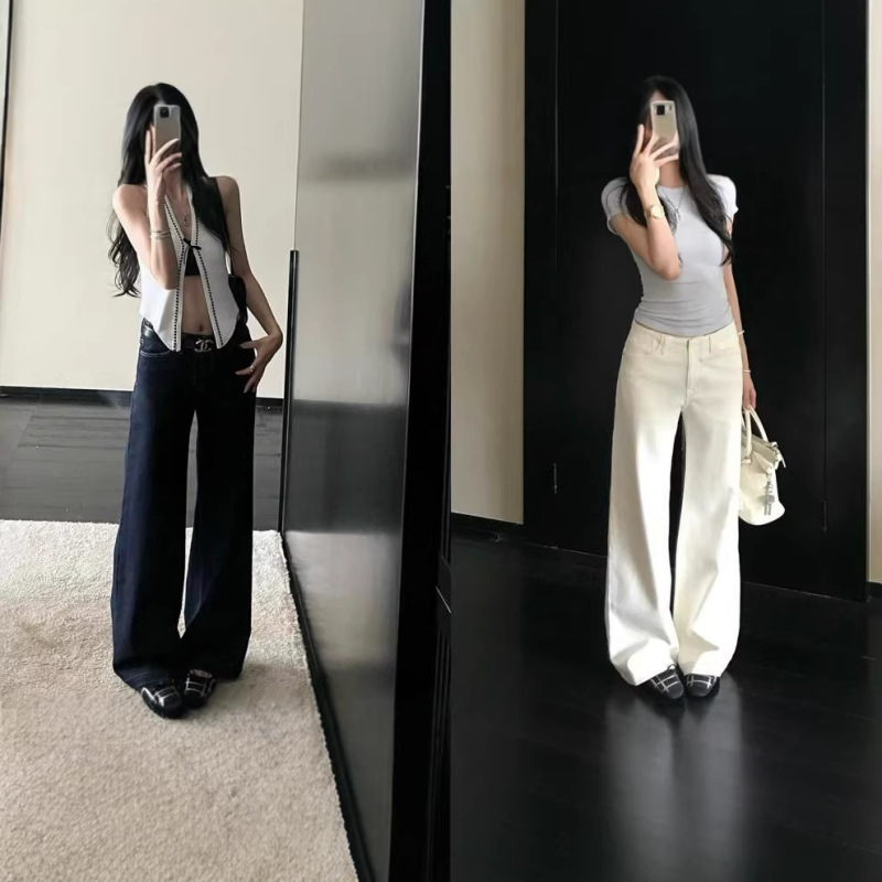 'Wuyou Waistless Straight Leg Jeans' 2.0 Upgrade! 2026 New Model with Heavy-Duty Upgrade and Active Dye Washed Stitching Jeans