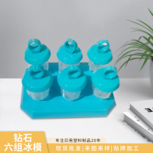 冰棒制冰模六组冰棍模具硅胶带盖diy冰淇淋冰模雪糕模具现货批发