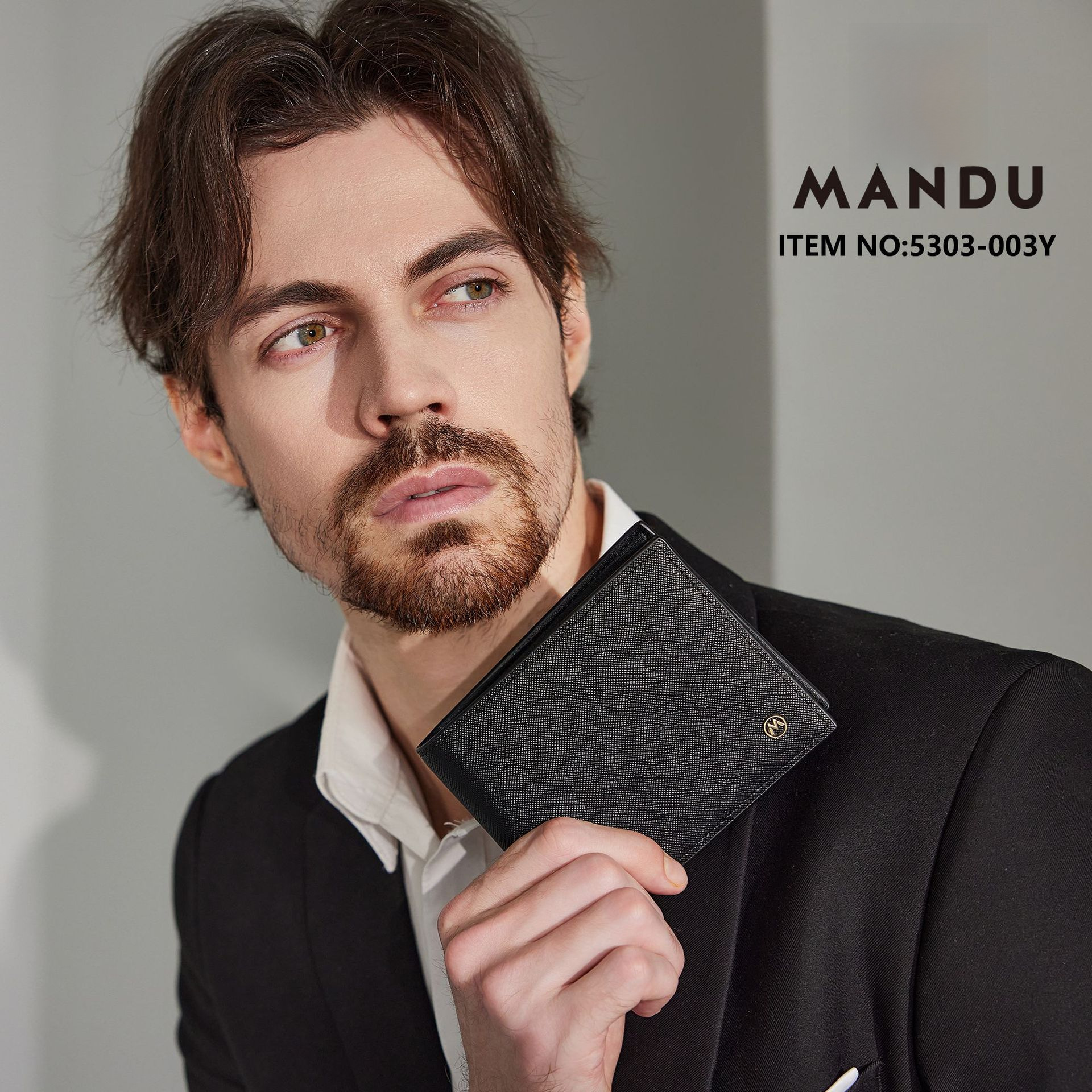 MANDU Diffuse Casual Men's Wallet Fashion Saffiano RFID Card Bag Multi-function Large Capacity Coin Purse Men_voghion.com