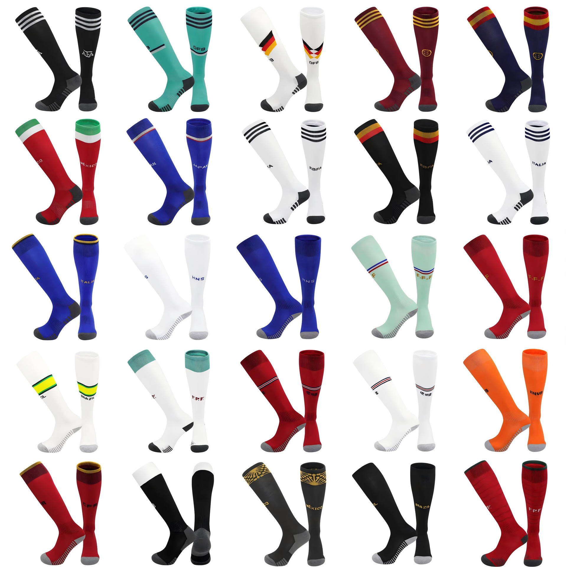 26 World Cup Football Socks, National Team Socks, Netherlands, France, Towel Bottom, Argentina, Portugal, France Home Socks