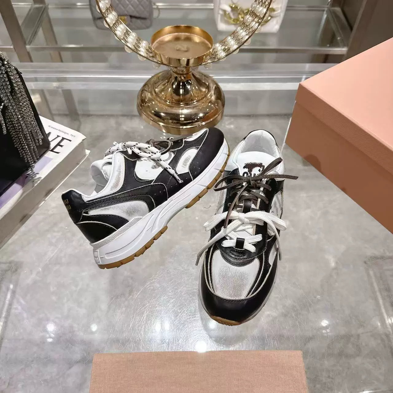 Высокая версия 2025 Miujia новые кроссовки в американском стиле «dad shoes», ретро спортивные повседневные, европейская версия, универсальные dad shoes