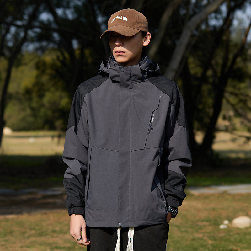 남성 그레이 블랙 (쓰리 인원 밍크 벨벳 라이너)