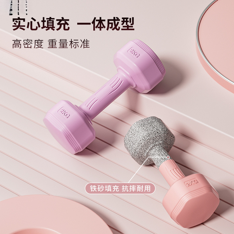 哑铃女士健身器材家用瘦肚子杠铃壶铃儿童青少年女小哑铃一对|undefined