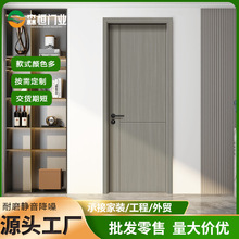 强化门现代简约生态木门气质饰面板家用室内卧室门套装门工厂供应