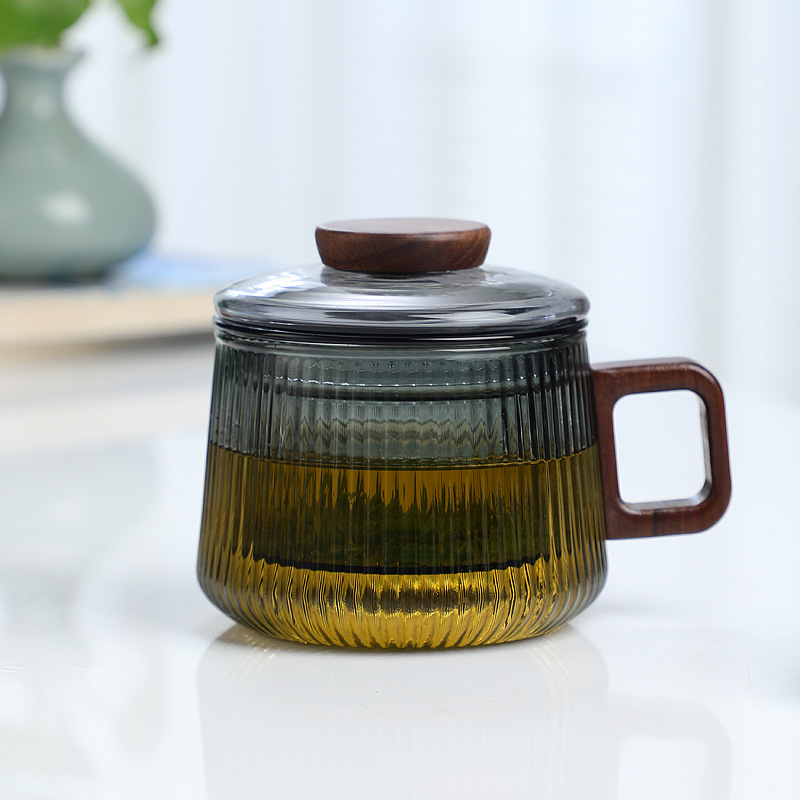 Taza de Té de Vidrio de Borosilicato Alto, Resistente a Altas Temperaturas, para Oficina