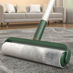 長柄24CM大號粘毛器家用寵物除毛器滾筒可撕式粘毛器長短款兩用