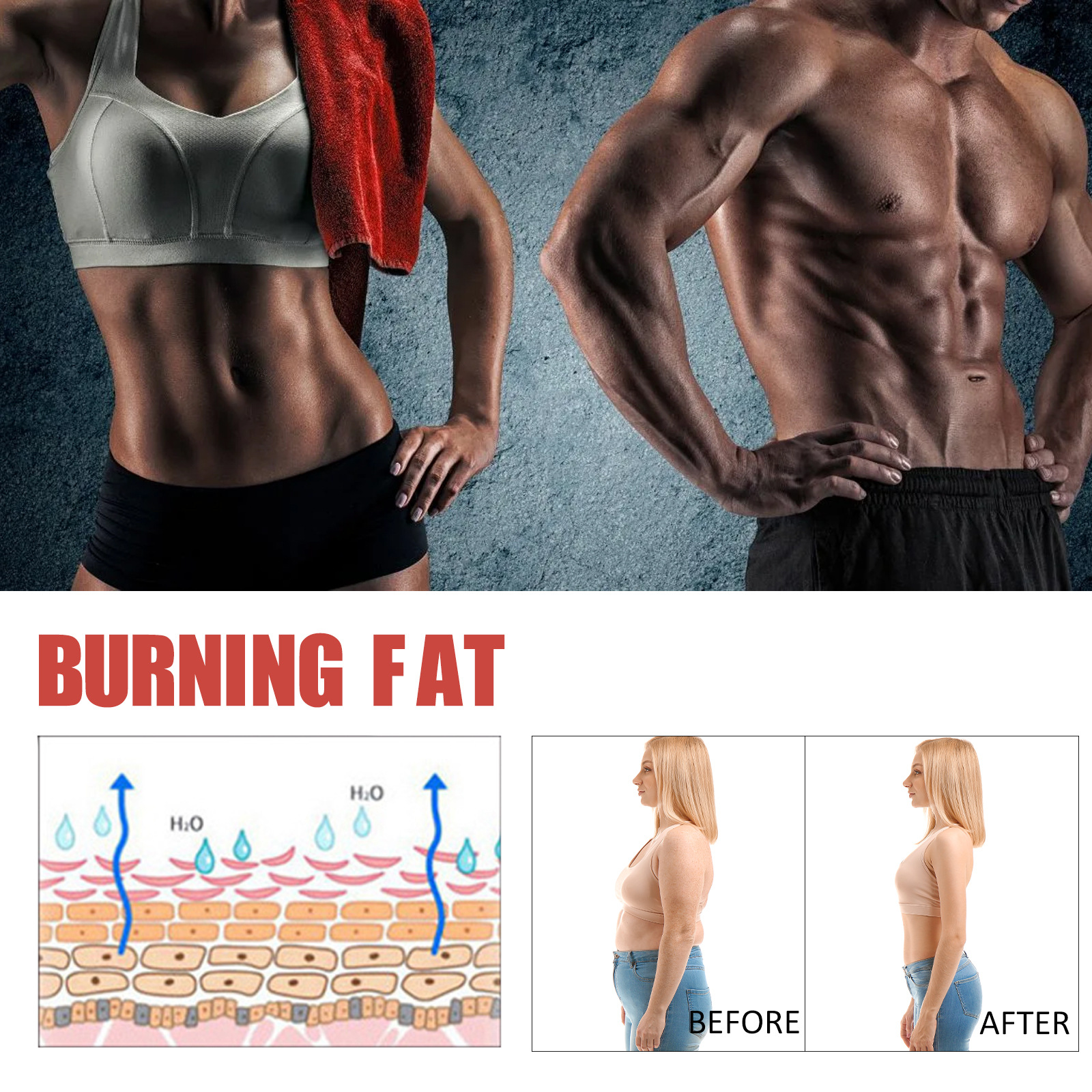 EELHOE Shaper addominale per uomo e donna Rafforzamento muscolare Esercizio modellante Linea sudorazione Crema da massaggio_voghion.com