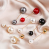 Fashionable accessory from pearl, brace, pin, set, zirconium, protective underware, brooch