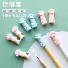 ばら売りかわいい猫の爪の筆のセットの鉛筆のセットの柔らかいシリコンの保護カバーは幼稚園の小学生の子供の賞品を卸売りします。
