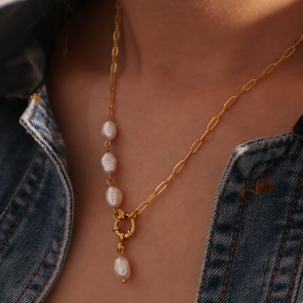 Geometric 316L Stainless Steel Classic Style Waterproof Non Tarnish Surgical Steel 316L Stainless Steel Pendant Necklace display picture 6