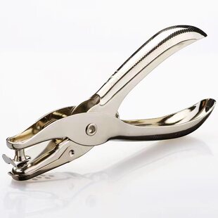 Deli 0114/0115 Hole Puncher, Hand-Held Hole Puncher, Single Hole, Can Punch 8 Pages at a Time