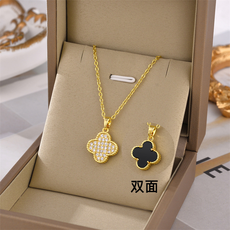 Transfronterizos vacío galvanizado de aluminio de acero de alta versión cuatro hojas cinco flores fritillaria brazalete de oro rosa fábrica venta al por mayor directa