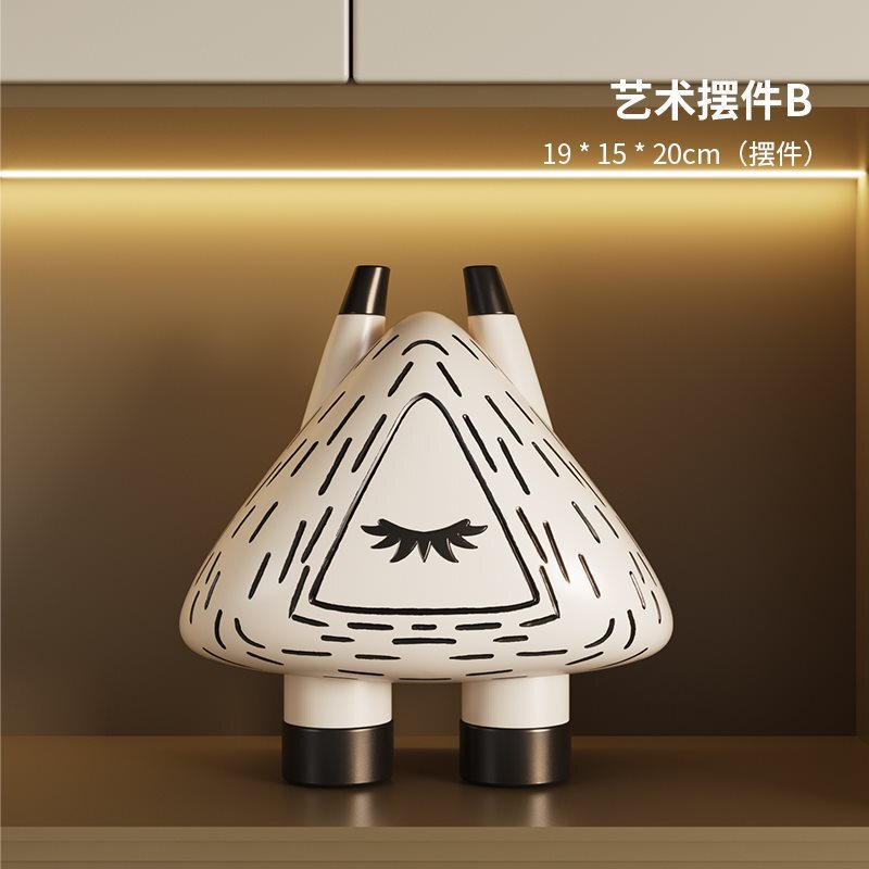 进门玄关柜钥匙收纳摆件奶油风客厅电视柜感软装饰品小众摆设|undefined