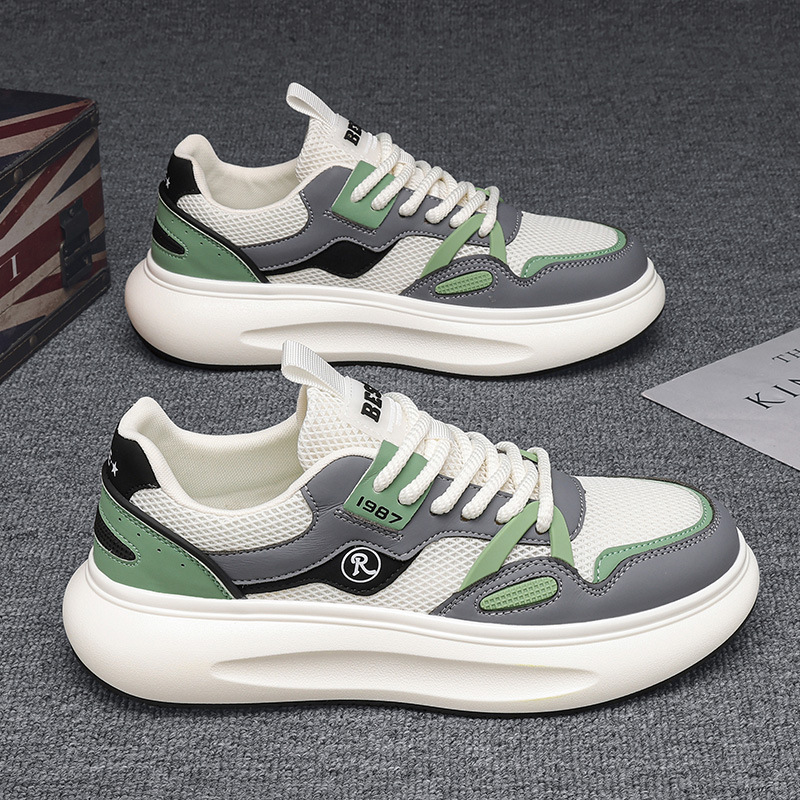 2024 Bărbați de vară respirabil liceu elevi adolescenți plasă anti-miros sport și agrement mic tată alb_voghion.com