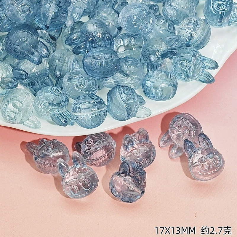 潮流卡通拉布布琉璃异型珠散珠吊坠手工DIY手串项链发簪饰品配件|undefined