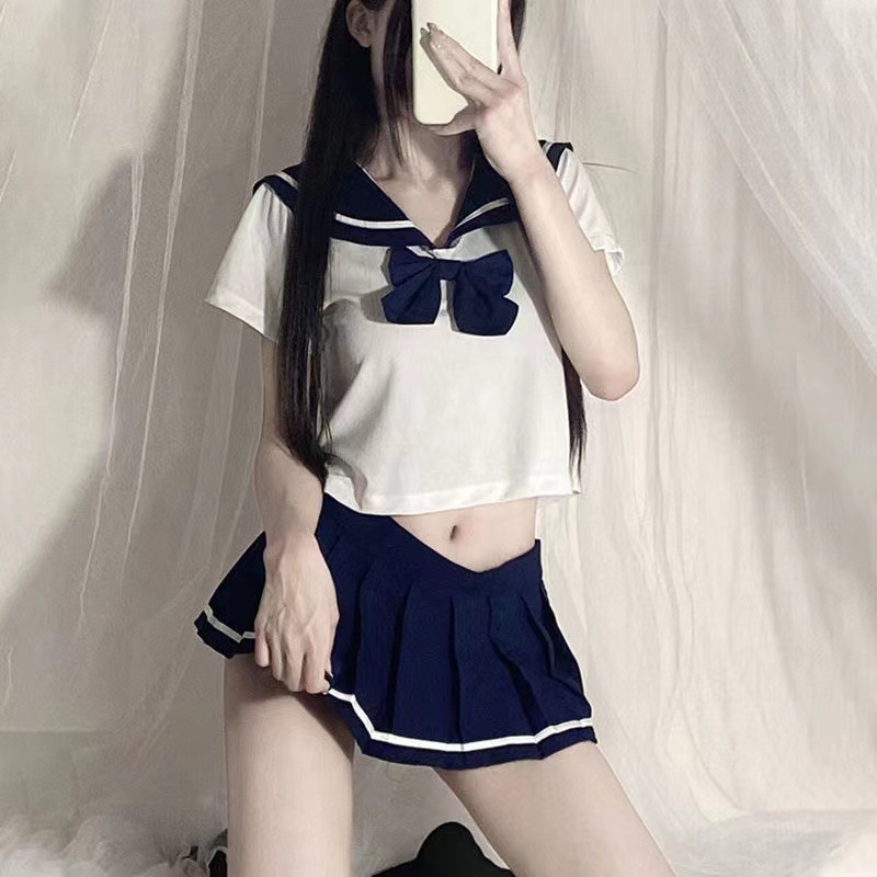 Japanese-Style Bowknot Sexy Internet Celebrity Style Student Lingerie Jk Uniform Temptation Cute Short Skirt Academy Style Wholesale