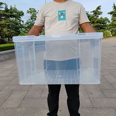 高透明収納プラスチックボックス 家庭用ワードローブ収納ボックス 整理用特大衣類ボックス 車載収納