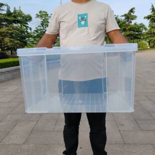 High transparent storage plastic box household wardrobe storage box organizes extra-large clothes box car storage