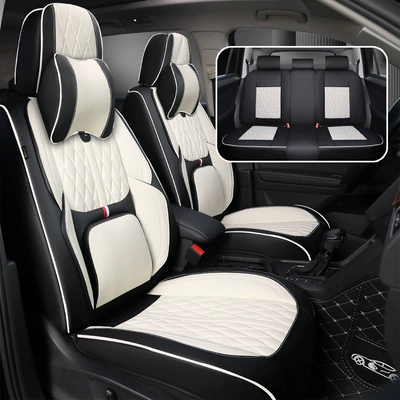 # Cross-Border Popular Car Seat Four Seasons Pad - black-and-white-universal-headrest-for-five-seats